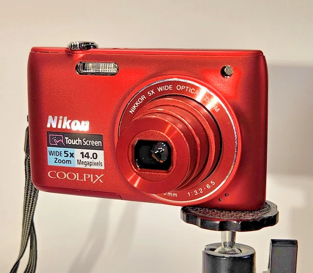 Nikon COOLPIX デジタルカメラ レッド Nikon COOLPIX S8200 Red Digital Camera 16.1MP w/Box FLASH