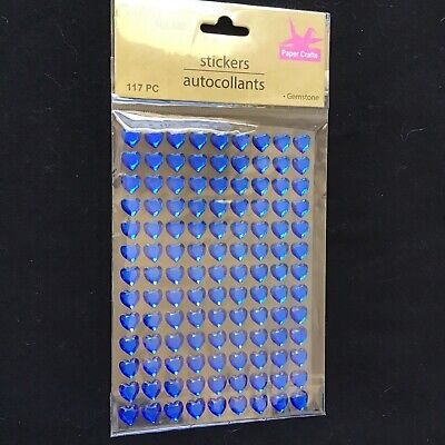 Set Of 5 (585pcs) Heart Self Adhesive Acrylic Rhinestone Stickers DIY Gemstones 9