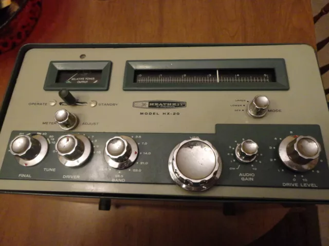 Heathkit HX-20 Ham SSB Xmtr HF **Sin probar* **Tal cual* *SIN PS* *Piezas/Reparación*