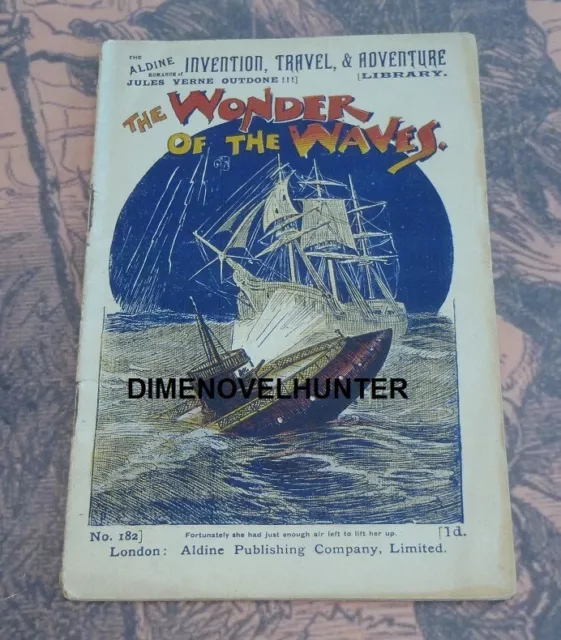 Aldine Invention, Travel & Adventure #182 Jack Wright Dime Novel Penny Dreadful