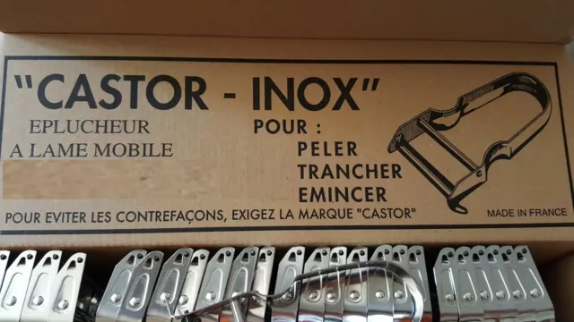 Eplucheur castor, Econome en  inox PRODUIT  FRANCAIS , Epluche légume "CASTOR" 2