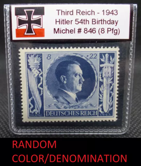 Adolf Hitler 1943 WW2 54th Birthday Stamp Third Reich Nazi Germany MNH Pfennig