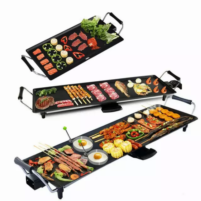 Electric Teppanyaki Garden Grill Griddle BBQ Barbecue Camping Table Spatula