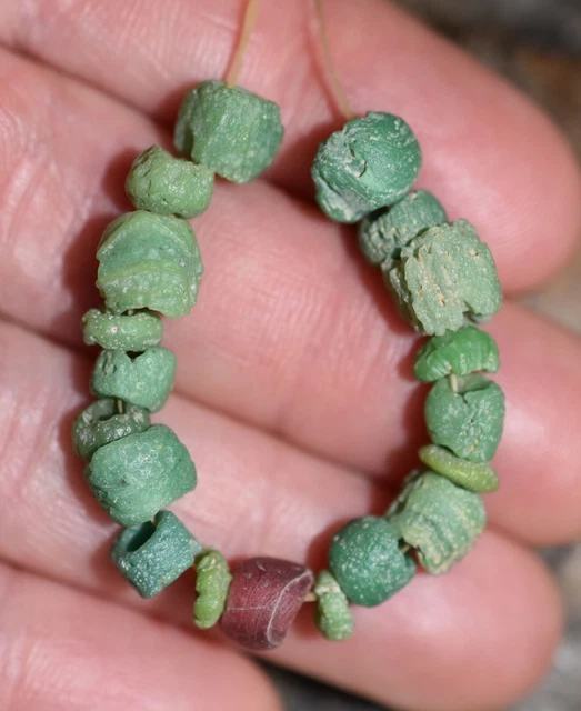 Rare Ancient Glass Excavated Dig Beads Afghanistan Trade Circa 1000 Years Old