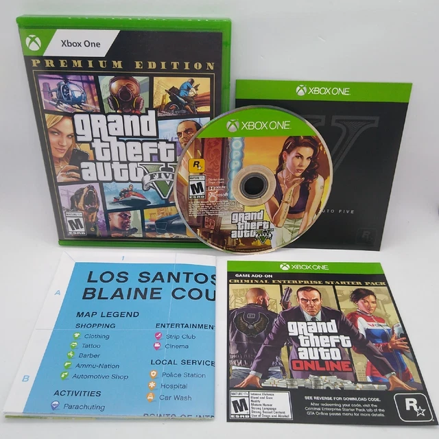 GRAND THEFT AUTO V GTA 5 Microsoft Xbox One 1 CIB complet avec JEU