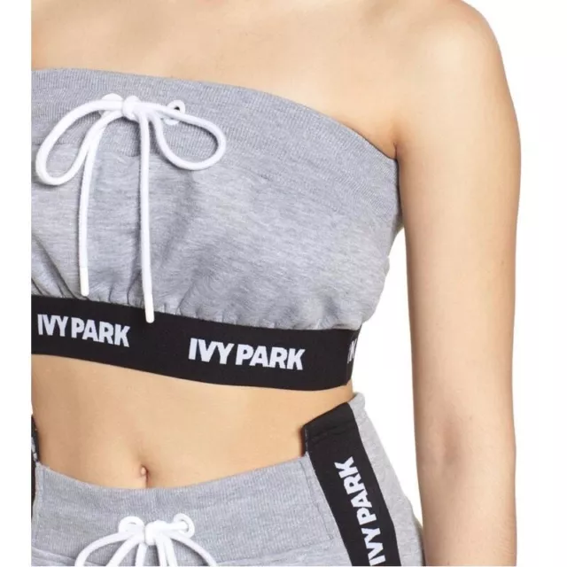 IVY PARK Light Grey Logo Tube Top Size S