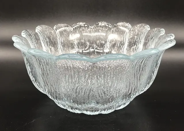 Vintage Holmegaard Glass Flower Bowl 8" Copenhagen Sidse Werner Clear Large EUC