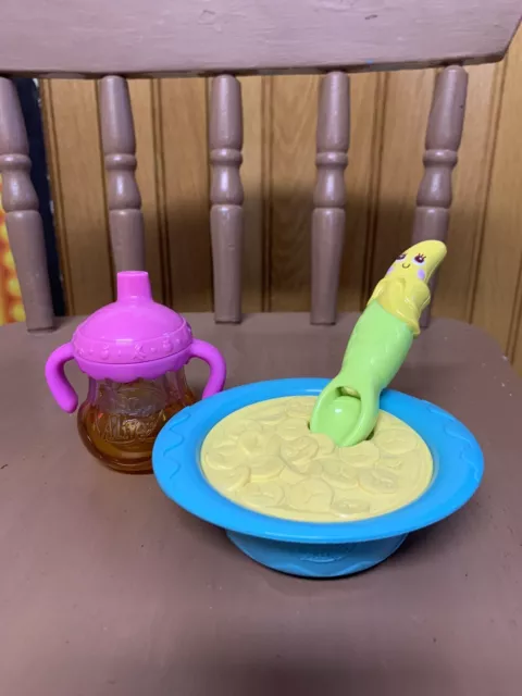 Baby Alive Banana ALL GONE Doll Replacement Banana Dish Spoon Bottle Hasbro READ