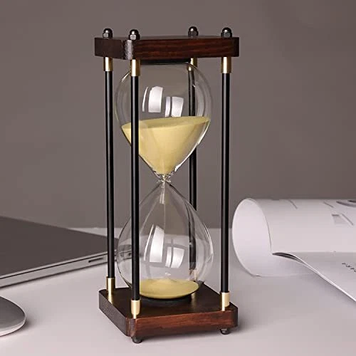Premium Large Hourglass Sand Timer 60 Minutes, Decorative Sandglass Clock, Mo...