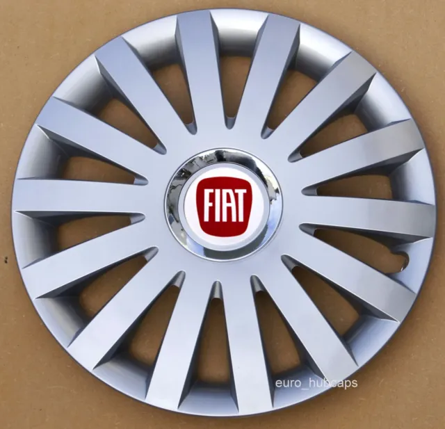Silver 15" wheel trims, Hub Caps, Covers to fit Fiat Punto,Stilo (Quantity 4)