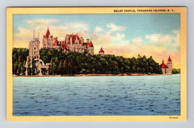 Thousand Islands NY-New York, Boldt Castle Vintage Souvenir Postcard