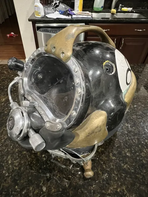 Kirby Morgan Superlite 17B Diving Helmet #86149 Used Hand Painted 8 Ball