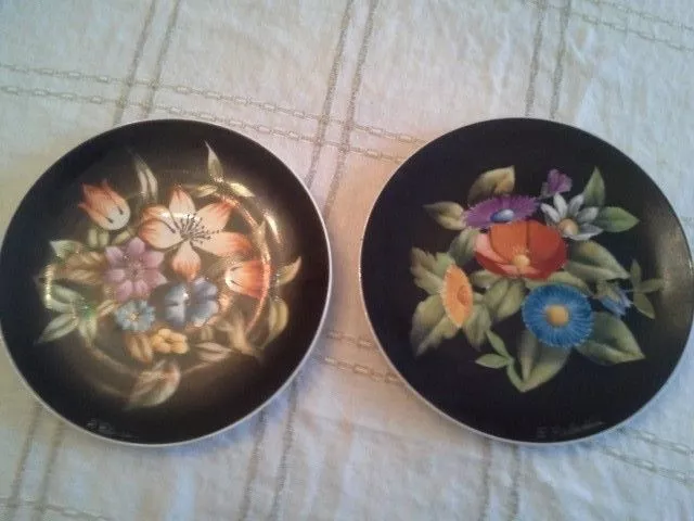 Vintage Hand Painted Floral Plate - Signed Paladini on Winterling Plates -Italy