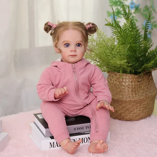 22" Reborn Dolls Baby Lifelike Soft Silicone Vinyl Handmade Newborn Xmas Gifts