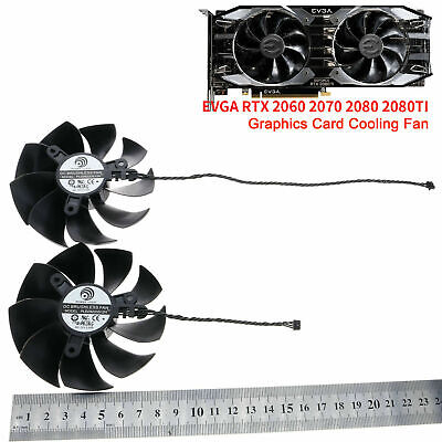 Middle Cable 15.5cm Graphics Card Cooling Fan for EVGA RTX 2070 2080 2080ti FTW3 PLD09220S12H 