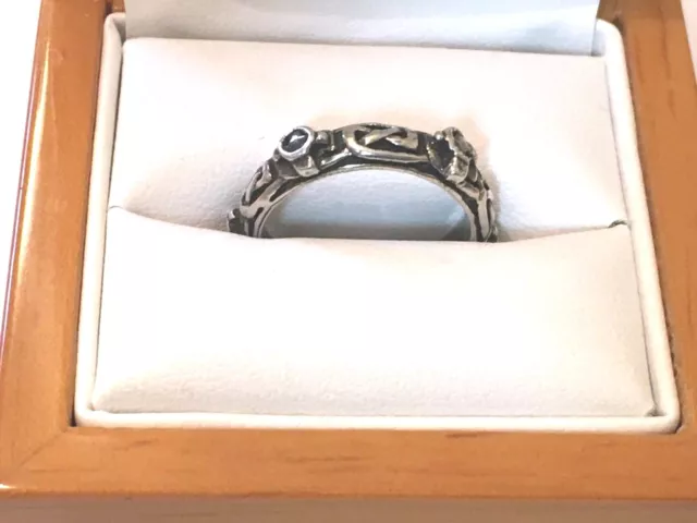 Vintage Celtic Knot Ring Band .925 Sterling Silver Irish SZ 5.5