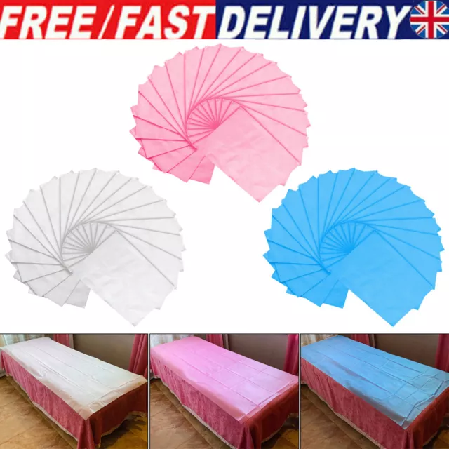 10/100x Disposable Spa Massage Table Sheet Salon Beauty Bed Cover Non-woven Soft