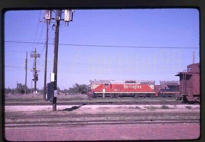 1962 CBQ Burlington Route EMD SD7 Locomotive #810 - Vintage Railroad Slide
