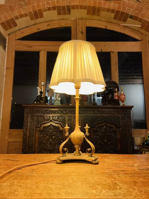 Antique 19th Century Bronze Table Lamp, Aesthetic Movement