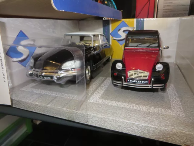 COFFRET SOLIDO   1/18   D SPECIAL + 2CV 6 CHARLESTON  Ref: S180008
