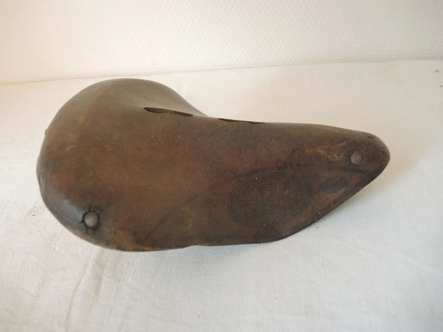 Selle De Vélo Cuir Vintage Années 1920-30 – Potence Décalée – Course – France