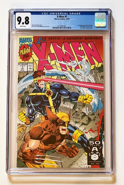 X-Men #1 CGC 9.8 - Wolverine & Cyclops cover, Jim Lee art, Chris Claremont story
