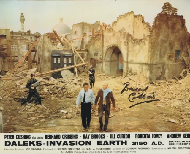 Bernard Cribbins Signed 8x10 Photo ~ Daleks – Invasion Earth: 2150 A.D. ~ DR WHO