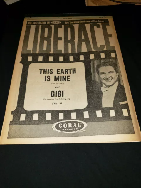 Póster promocional original raro de Liberace This Earth Is Mine enmarcado!