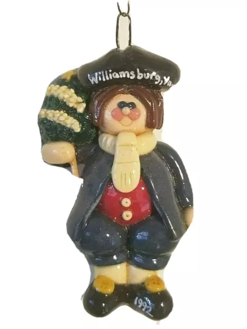 Williamsburg Ornament Colonial Man Settler Christmas Historical Vintage