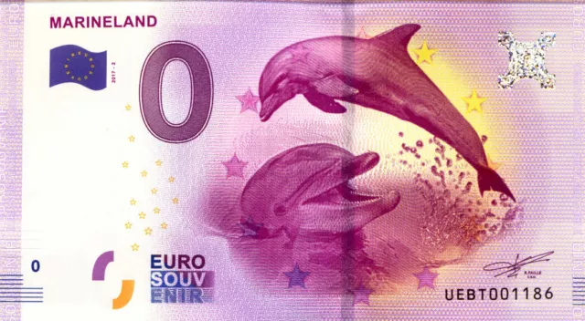 06 ANTIBES Marineland 2, 2017, Billet Euro Souvenir