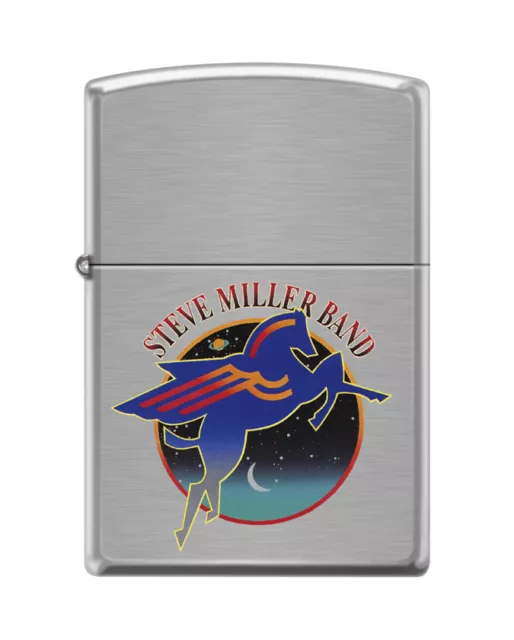 Zippo 4900, "Steve MIller Band" Brushed Chrome Finish Lighter