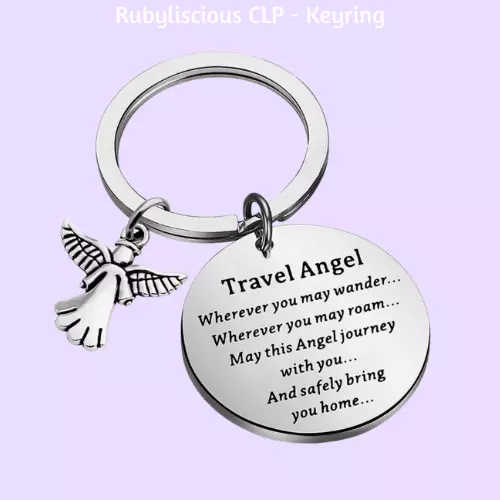 Keyring - Travel Angel with Guardian Angel