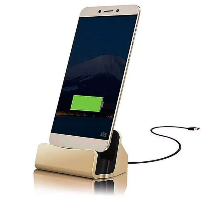 Desktop Dock Charging Charger Cable Sync Cradle Station USB Type-C✔2022✔GOLD