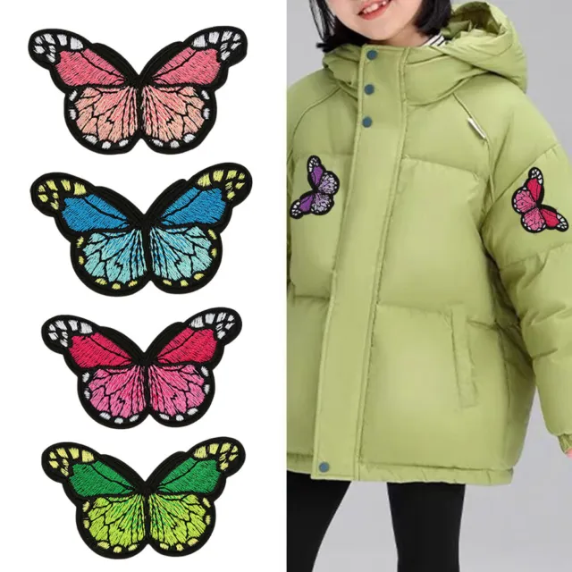 Parches De Ropa De Mariposas Pegatinas De Tela Lindas Pegatinas Bordadas O <