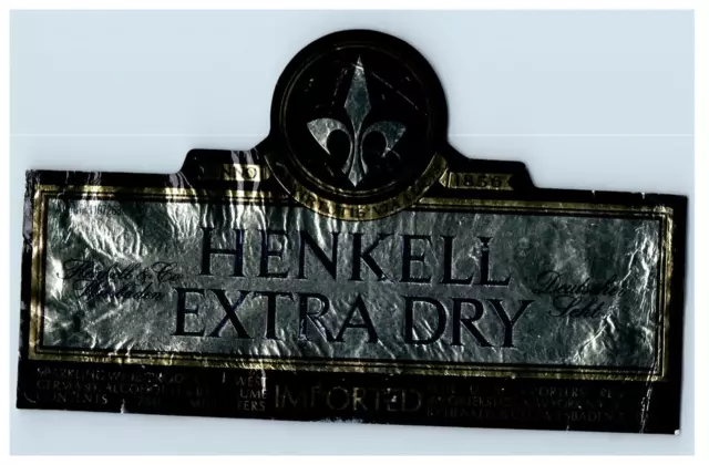 1970's-80's Henkell Extra Dry German Wine Label Original S43E