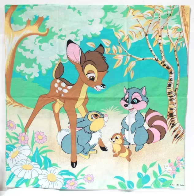Taie d'oreiller Bambi Disney vintage neuf 64 x 63 cm