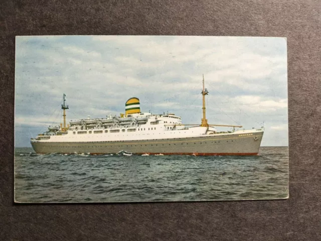 Ship SS MAASDAM, HOLLAND-AMERICA Line Naval Cover unused post card