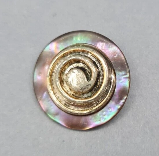 Lot De 12 Boutons En Nacre Véritable – Diamètre 22 Mm, Reflets Irisés, Vintage Années 50