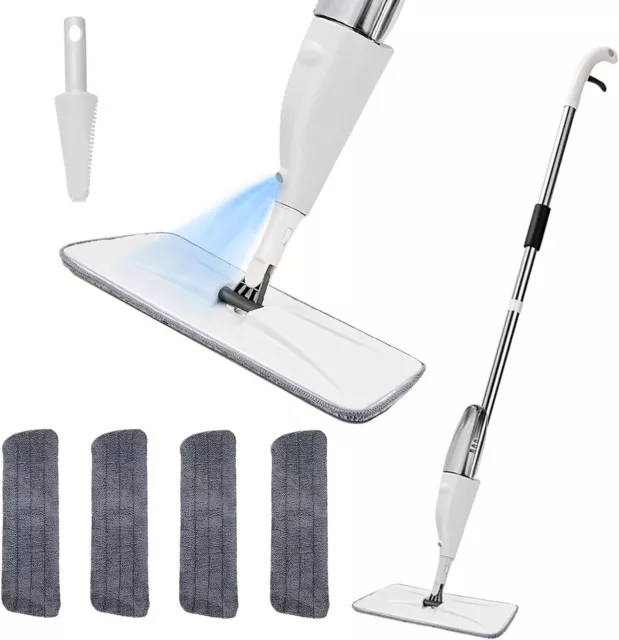 Spray Mop Microfiber Flat Mop Cleaner Household Floor Kitchen Bath Broom Sweeper