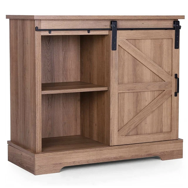 FARMHOUSE SIDEBOARD BUFFET Storage Coffee Bar /Sliding