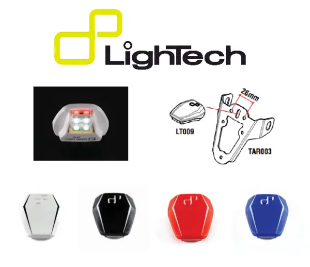 Lightech Portatarga Luce Targa Python Led + Posizione Stop Omologata Moto