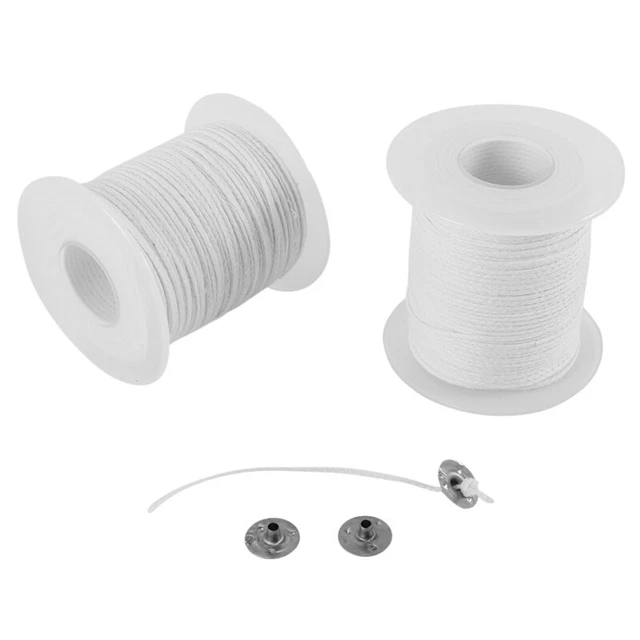 Candle DIY Tools,2 Rolls Braided Candle Wick Cotton Core and 200 Pcs CandleI3