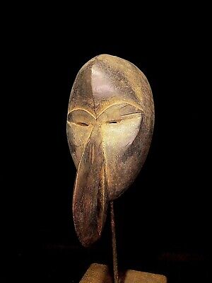 Vintage Hand Carved Wooden decor Ancestral Dan masks in African art- 1933