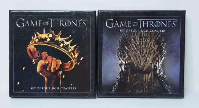 Game Of Thrones Coasters 2 Sets of Four Sigil Coasters