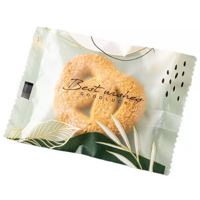 100pcs Cookie Bags Compact Diy Grease-proof Small Cookies Packaging Bags Leaf