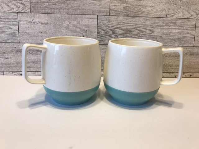 2 Vintage Vacron Bopp-Decker Cup Insulated Vacuum Plastic Blue MUGS