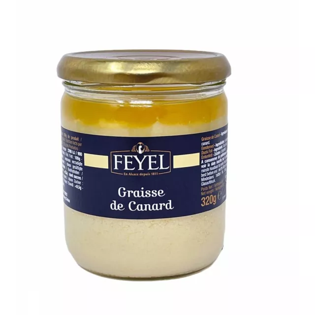 FEYEL Graisse de Canard  franz. Delikatess Enten Schmalz Fett, ungesalzen 320g G