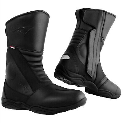 Motorcycle Motorbike Leather Waterproof Breathable Boots Touring Sport  Black 42