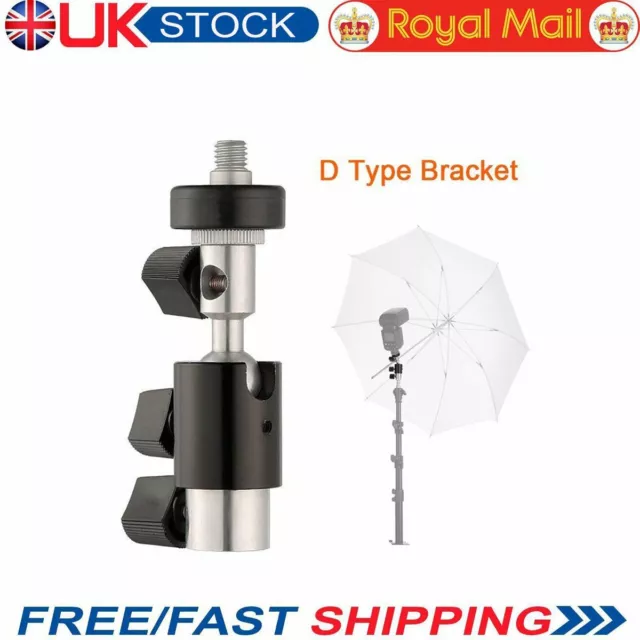 D Type Bracket Umbrella Holder Swivel Light Stand Godox Yongnuo Flash Speedlite