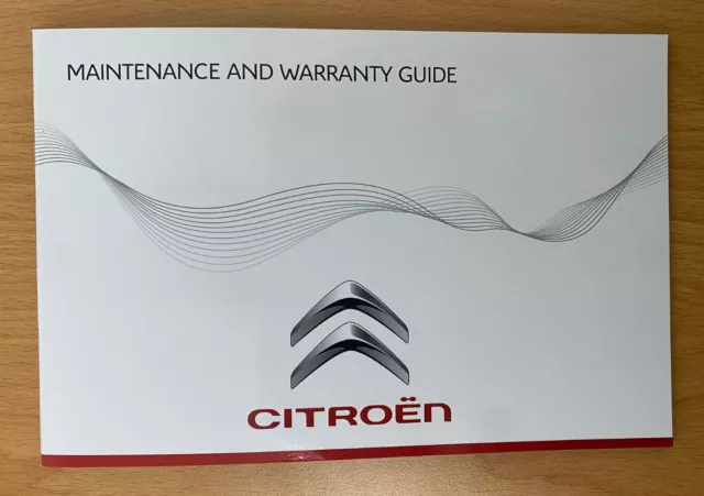 Genuine Blank Citroen C3 Service History Book | For ALL Citroen models